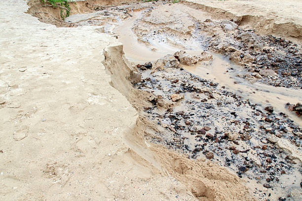 istock Water erosion of sand 493611395