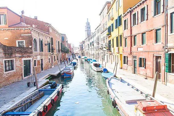 Photo of Many boat  in Venice on Grand Canal