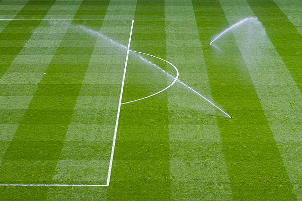 istock Football field irrigation 493614427