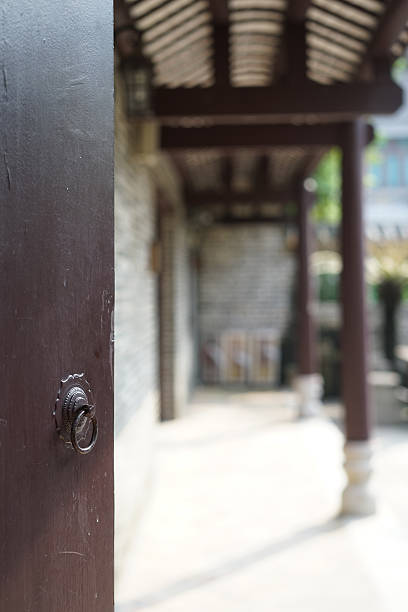 istock wood gate of an old house 493619030