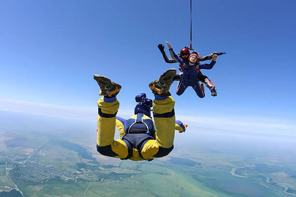 istock Skydiving photo. Tandem. 493620490