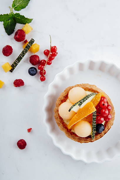 istock Fruit tart with Blueberry ang orange 493620822