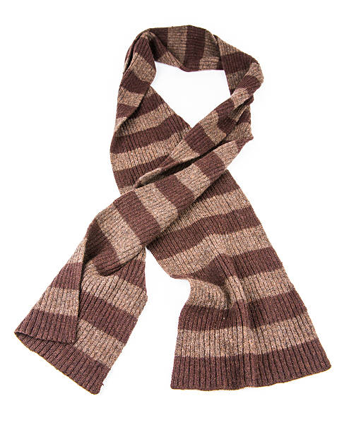 istock Brown Knit scarf isolated 493621586