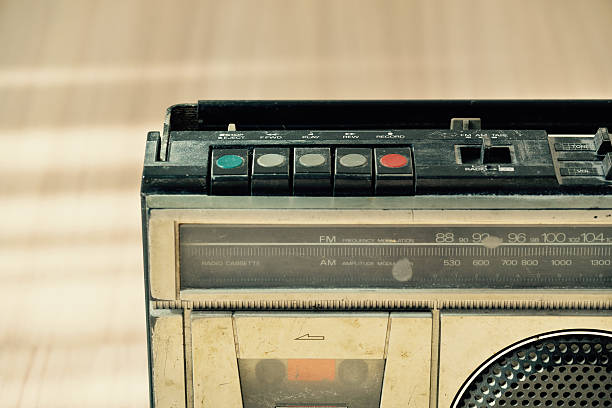 istock Dusty old radio with one cassette player 493627194