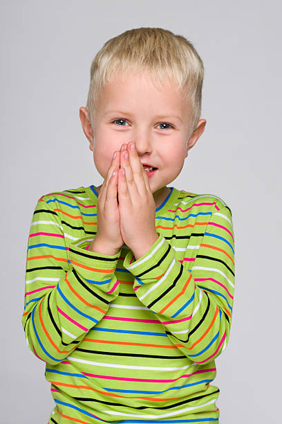 istock Happy little boy on the gray background 493628012