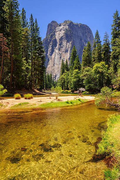 istock Beautiful beach on the river in Yosemite National Park 493629404