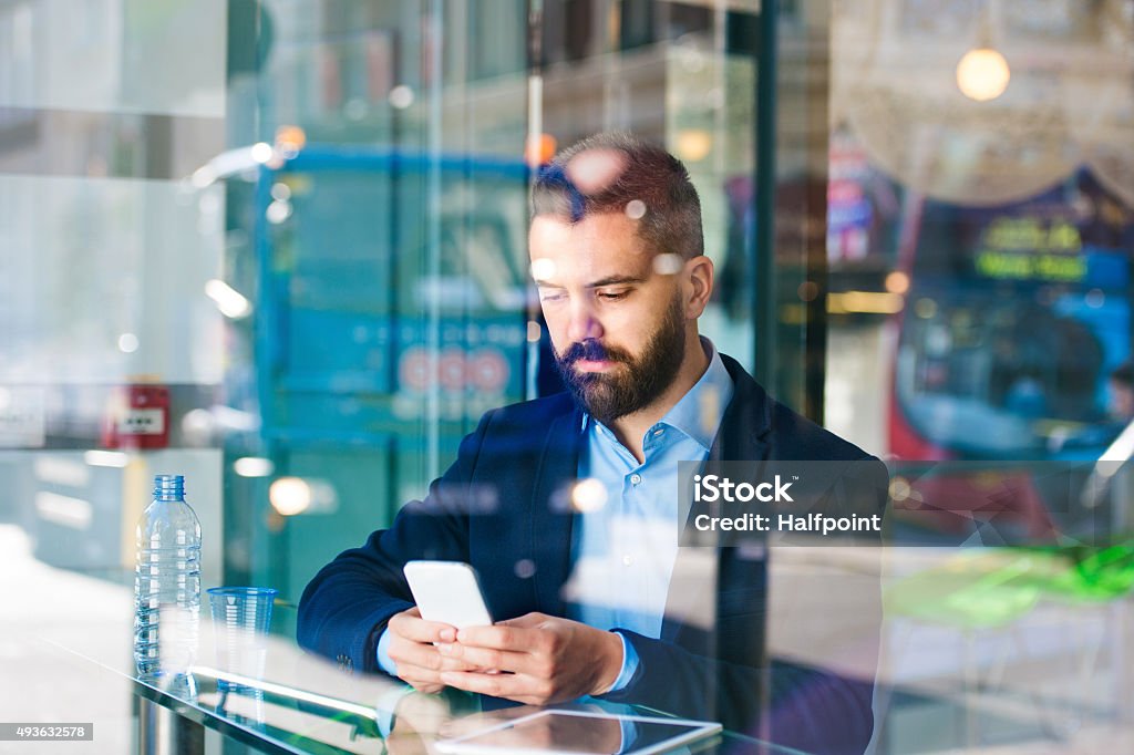 Mann mit smart phone - Lizenzfrei Geschäftsleben Stock-Foto