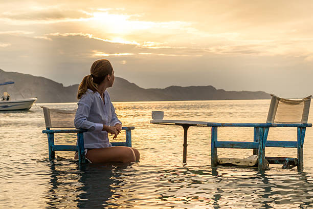 istock Morning coffee in the sea 493632623