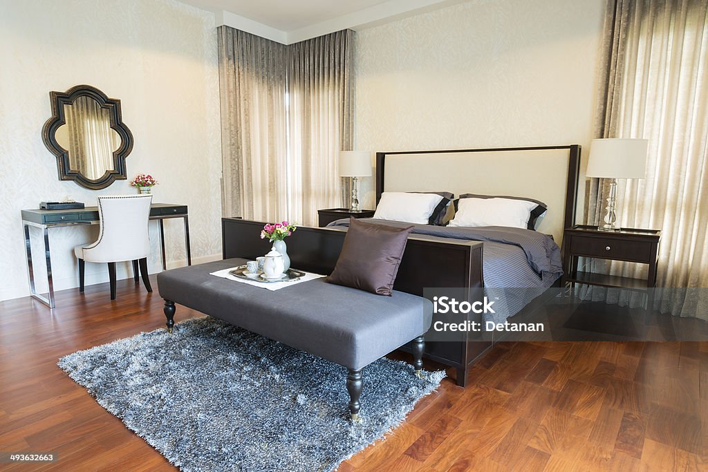 Modern bedroom interior Apartment Stock Photo