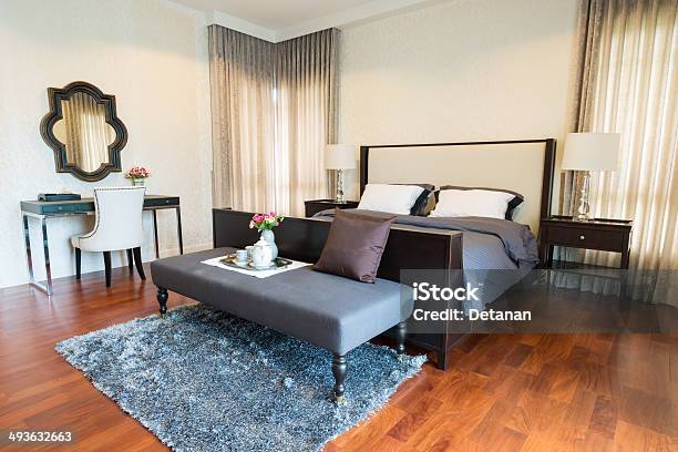 Modern Bedroom Interior Stock Photo - Download Image Now - Apartment, Architecture, Banquet