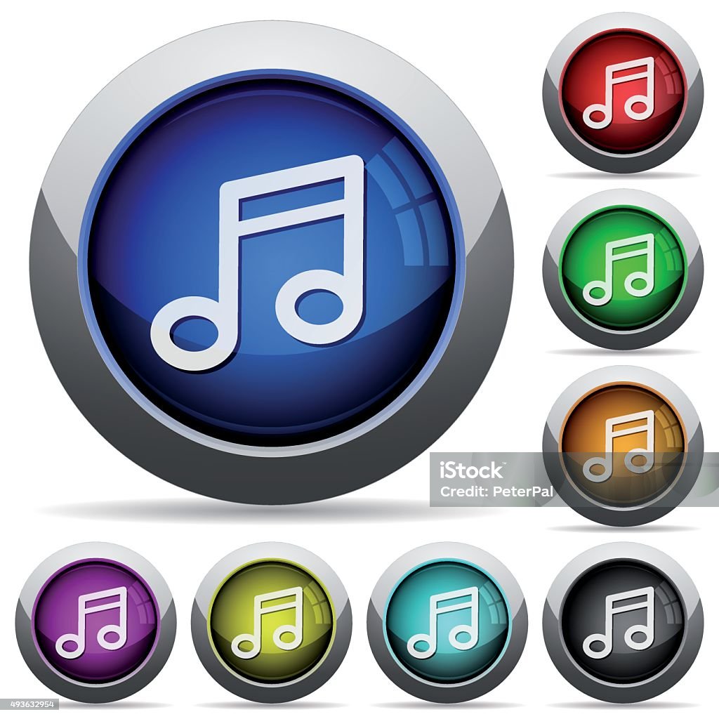 Music Button Music Button Set Stock Illustration - Download Image Now - 2015 ...