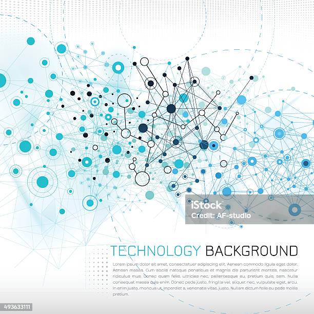 Abstrakte Netzwerk Hintergrund Stock Vektor Art und mehr Bilder von Komplexität - Komplexität, Verbindung, Biotechnologie