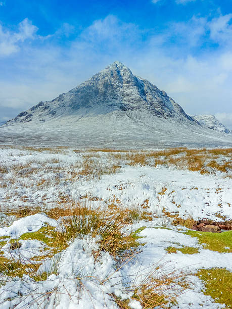 Scottish Highlands Scenic at Buachaille Etive Mor, Glencoe, Scot Scottish Highlands Scenic at Buachaille Etive Mor, Glencoe, Scotland glen etive photos stock pictures, royalty-free photos & images