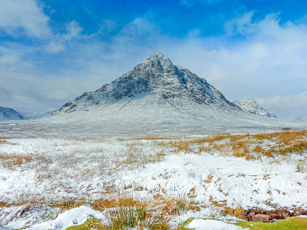 Scottish Highlands Scenic at Buachaille Etive Mor, Glencoe, Scot Scottish Highlands Scenic at Buachaille Etive Mor, Glencoe, Scotland glen etive photos stock pictures, royalty-free photos & images