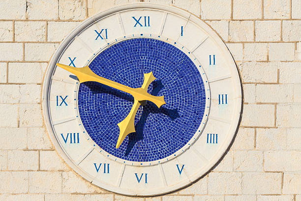 istock Old Venetian Clock Tower Architectural Detail 493634619