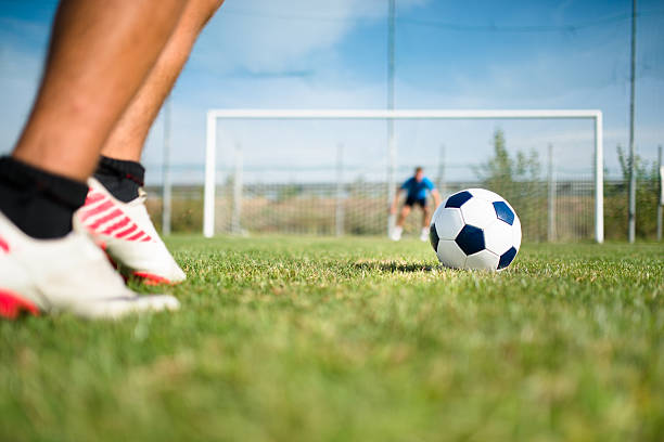 istock Soccer player at the penalty 493635261