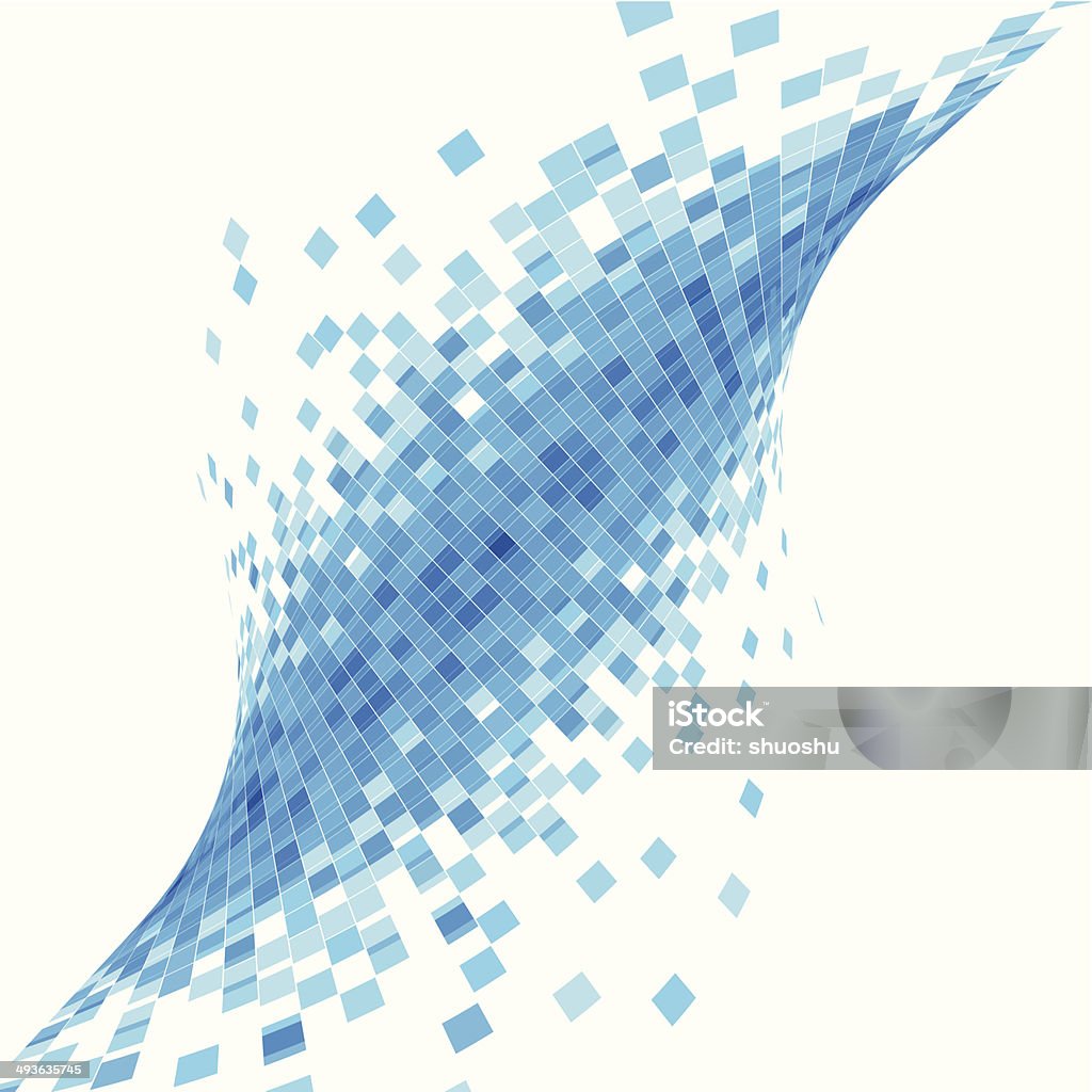 Абстрактный голубая волна фон технологии check - Векторная графика Абстрактный роялти-фри