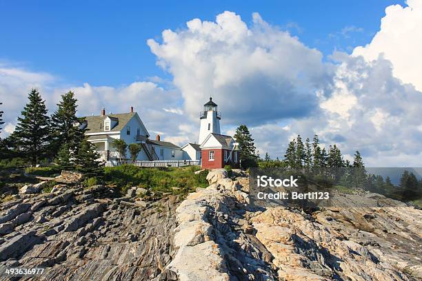 Photo libre de droit de Phare De Pemaquid Dans Le Maine Étatsunis banque d'images et plus d'images libres de droit de Architecture - Architecture, Balise, Blanc