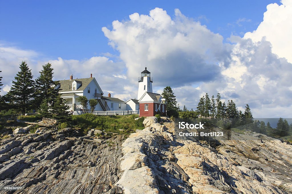 Faro di Pemaquid Point, Maine, Stati Uniti - Foto stock royalty-free di Ambientazione esterna