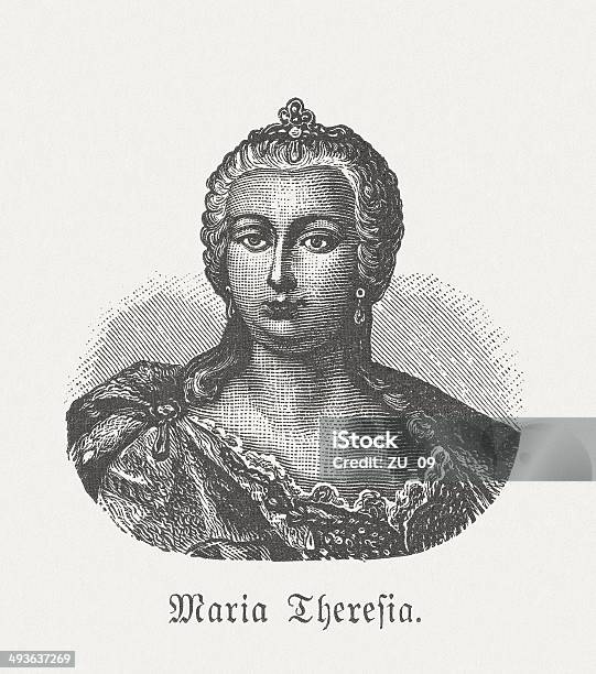 Maria Theresia Stock Vektor Art und mehr Bilder von Asiatischer Holzschnitt - Asiatischer Holzschnitt, Donaumonarchie, Gravur