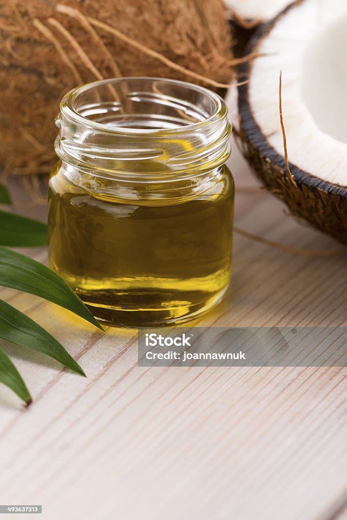 Coconut and coconut oil Beauty Product Stock Photo