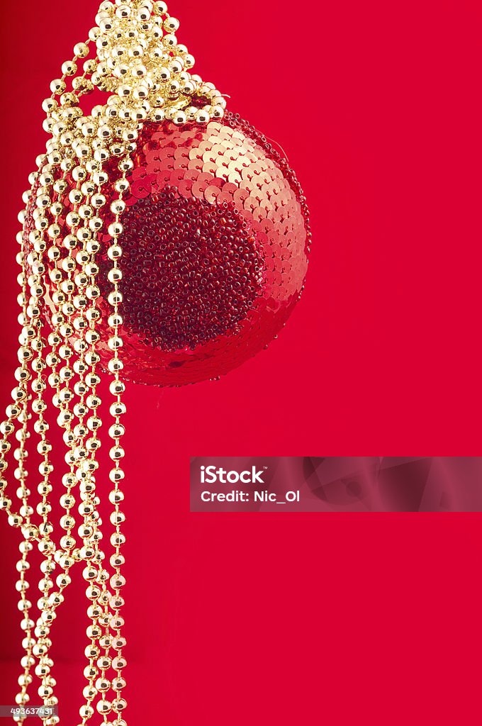 red Christmas ball red Christmas ball on a red background Backgrounds Stock Photo
