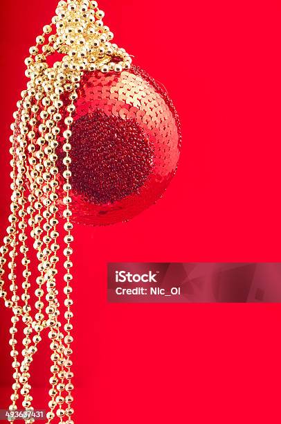 Red Christmas Ball Stock Photo - Download Image Now - Backgrounds, Beauty, Celebration