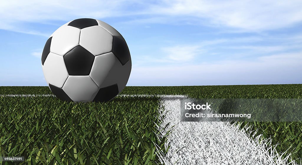 サッカーボールのフィールド - 1人のロイヤリティフリーストックフォト