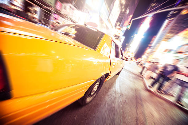 istock Yellow cab traffic in Times Square 493637937
