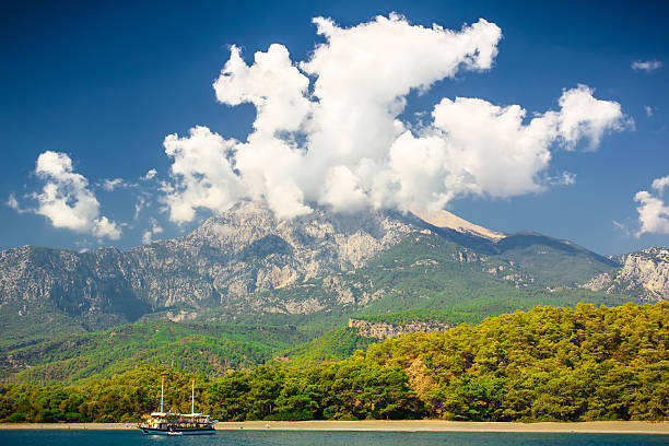 istock Beautiful  landscape (Turkey). Mountain over cloudscape and seac 493638023