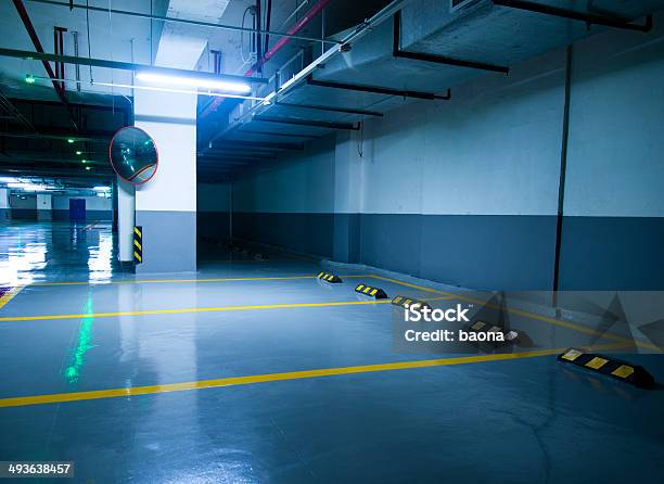 Underground Parking Lot Stock Photo - Download Image Now - Apartment, Architectural Column, Architecture