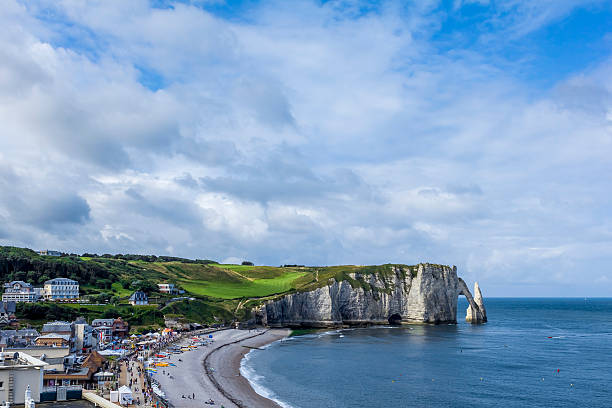 istock Etretat beach in Normandy France 493638817