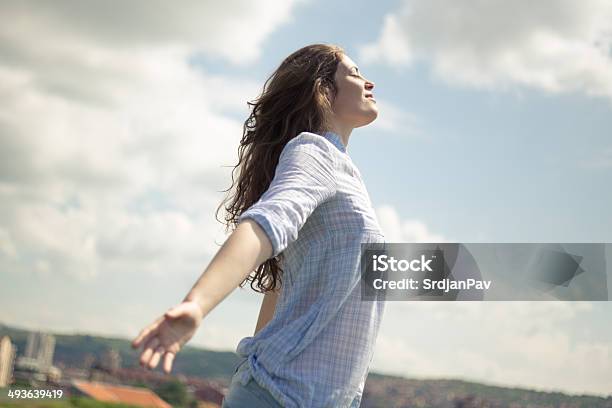 Enjoying The Summer Breeze Stock Photo - Download Image Now - 20-29 Years, Adult, Adults Only