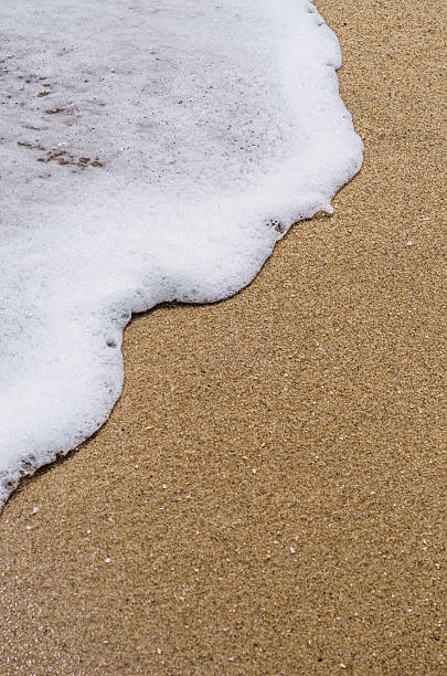 istock Wave of the sea on the sand beach 493649026