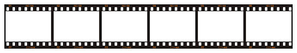Contact Sheet Six blank film frames. Each frame is numbered 1 through 6 contact sheet photos stock pictures, royalty-free photos & images