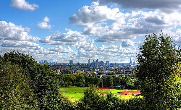 Crowd at the top of Hampstead Heath
