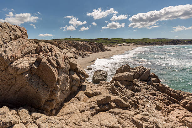 istock Rocks and beach on the coast of Sardinia 493651072