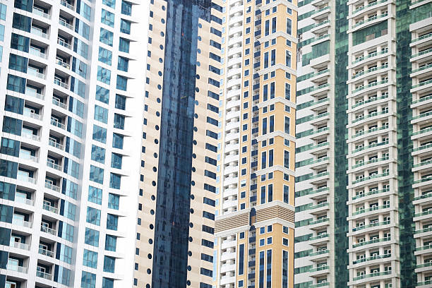 istock Colorful huge buildings side by side 493651952