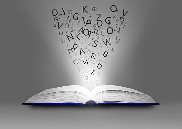 istock opened book with characters flying out of pages 493654422