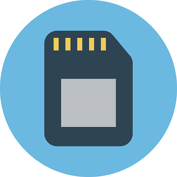 memory card bunten vektor-symbol - memory card stock-grafiken, -clipart, -cartoons und -symbole