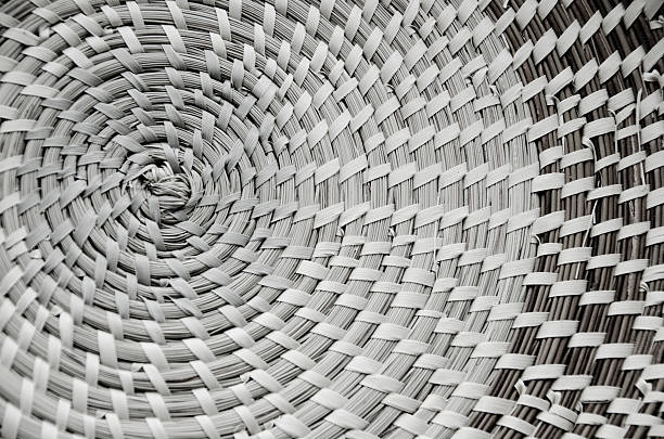 Center of a Sweetgrass Basket stock photo