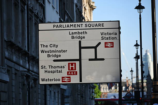 istock London street directions board 493657966