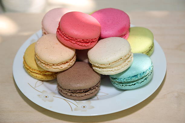 istock Colorful french macaroons 493658478