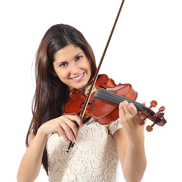 istock Woman learning to play violin 493659388