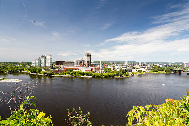 Canada - Ottawa Ottawa river as seen from Parliament Hill, Ottawa, Canada ottawa river stock pictures, royalty-free photos & images