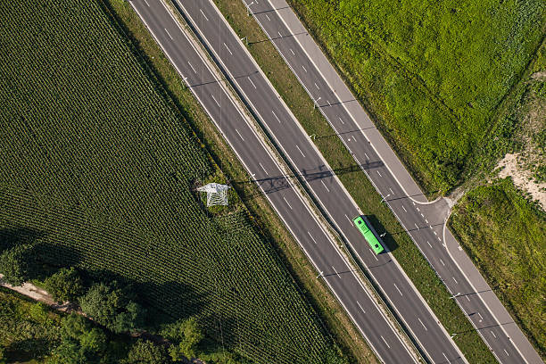 istock aerial view of highway in Summer time 493660690