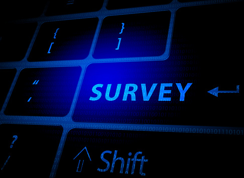 Survey button on computer keyboard