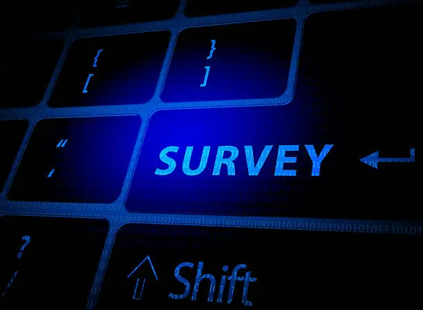 Photo of Survey button on computer keyboard