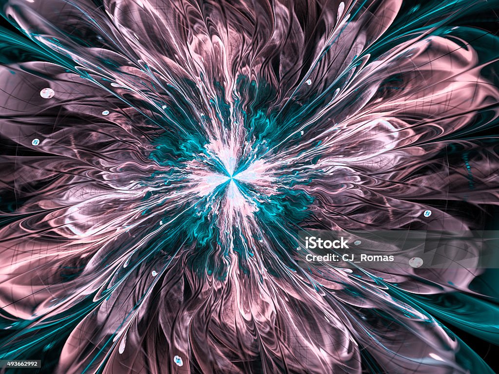 fractal flower Macro closeup of fractal flower, digital artwork for creative graphic design. Colorful texture with floral pattern. Digitally created artwork. 2015 Stock Photo