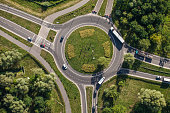 aerial view of roundabout